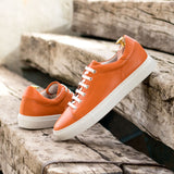 Gentlemen & Young Adult Activo - Hand Painted Orange Full Grain Calf Leather