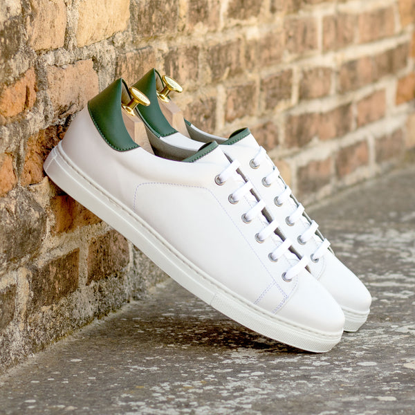 Gentlemen & Young Adult Activo - White Nappa Leather combined with Green Nappa Leather