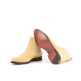 Ladies Chelsea Boot in Sand Lux Suede Calf Leather