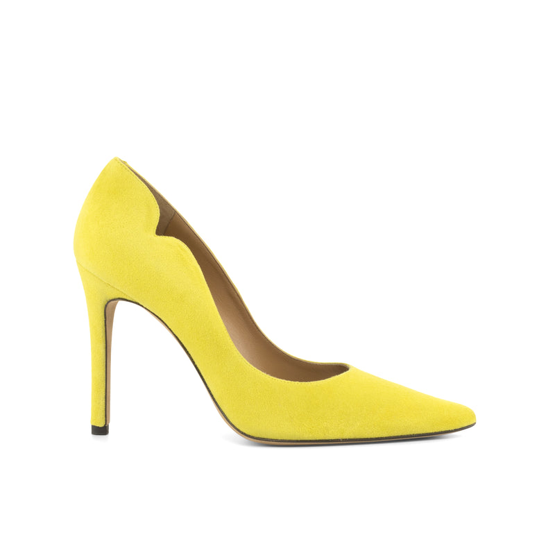 Torrano in Lemon Yellow Italian Suede Leather