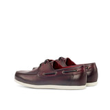 Gentlemen Oceano Boat Classic in Hand Painted & Burnished Burgundy Calf Leather