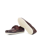 Gentlemen Oceano Boat Classic in Hand Painted & Burnished Burgundy Calf Leather