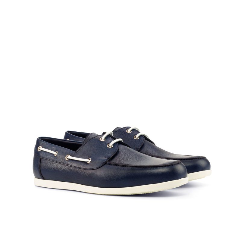 Gentlemen Oceano Boat Classic in Hand Painted Navy Blue Full Grain Calf Leather