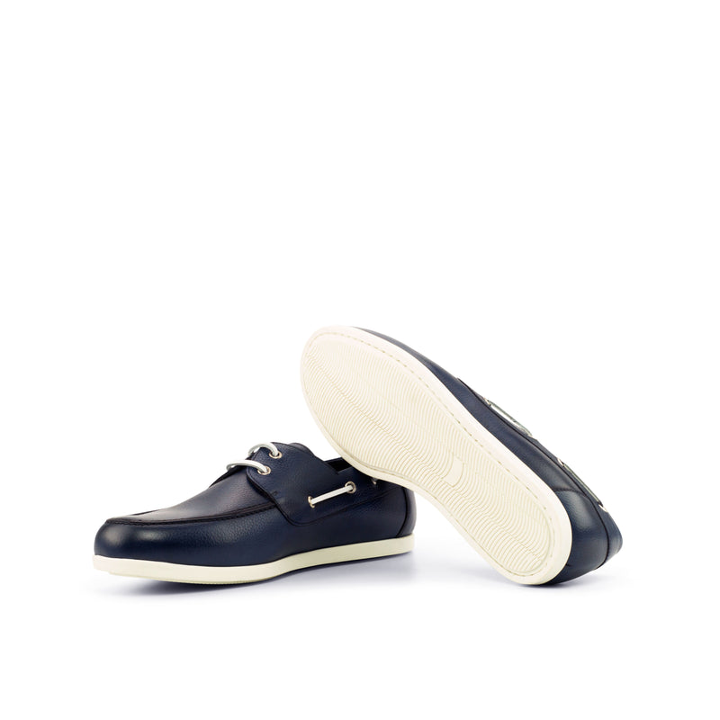 Gentlemen Oceano Boat Classic in Hand Painted Navy Blue Full Grain Calf Leather