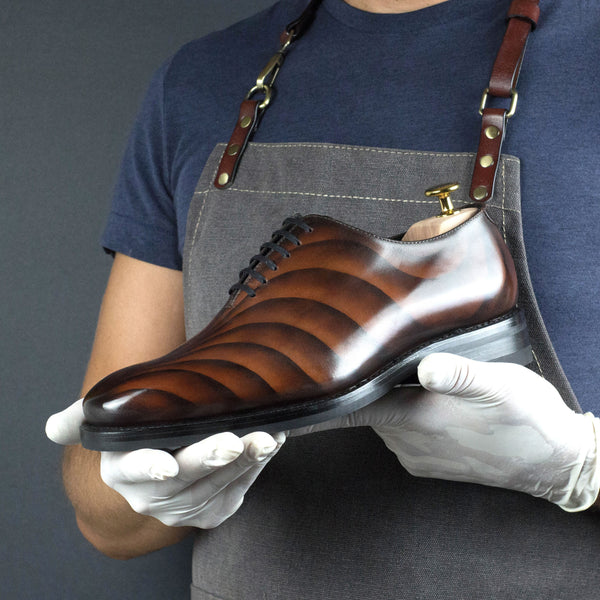 Limited Edition - Wholecut Dunes with Hand Painted Cognac Patina
