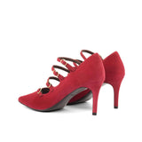 Valencia Pump in Passion Red Italian Suede Leather