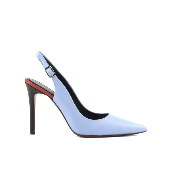 Elegancia Pump in Jeans Blue Nappa Leather detailed with Passion Black Nappa Leather