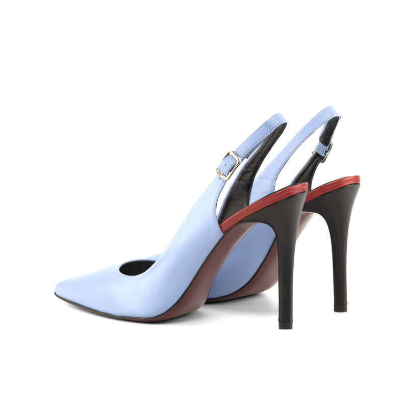 Elegancia Pump in Jeans Blue Nappa Leather detailed with Passion Black Nappa Leather